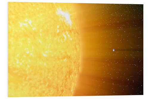 Foam board print The relative sizes of the Sun and the Earth