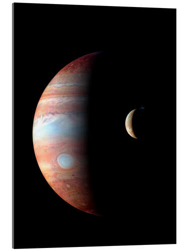 Quadro em acrílico Jupiter and its volcanic moon Lo