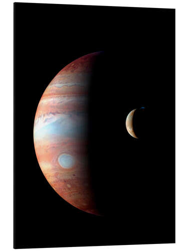 Aluminium print Jupiter and its volcanic moon Lo