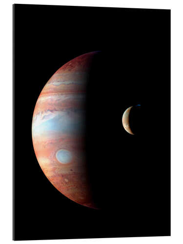 Galleritryck Jupiter and its volcanic moon Lo