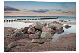 PVC-taulu Stones and groynes on shore of the Baltic Sea.