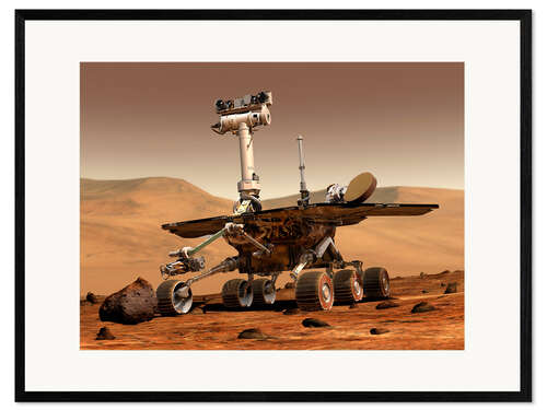 Ingelijste kunstdruk Mars Rover