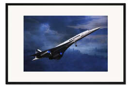 Gerahmter Kunstdruck Concorde leaving New York