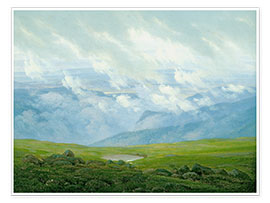 Poster  Drifting Clouds - Caspar David Friedrich