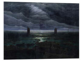 Quadro em PVC Sea Shore in Moonlight