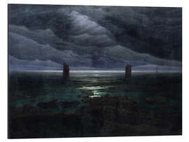 Magnettafel Meeresufer im Mondschein