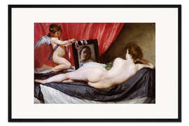 Gerahmter Kunstdruck Venus vor dem Spiegel