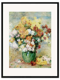 Gerahmter Kunstdruck Vase mit Chrysanthemen