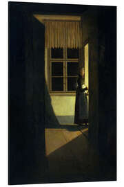 Magnettafel Frau mit Kerzenleuchter