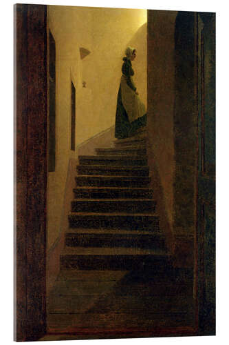 Acrylglas print Caroline on the stairs