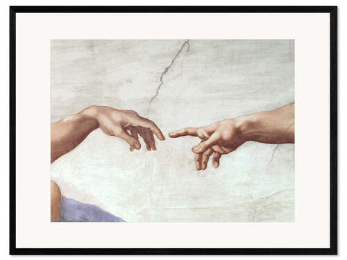 Framed art print The Creation of Adam (detail) I