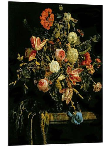 Tableau en aluminium Nature morte aux fleurs