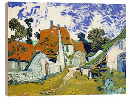 Tableau en bois Rue d'Auvers - Vincent van Gogh