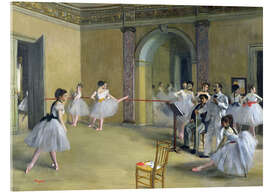 Tableau en verre acrylique Le Foyer de la danse à l&#039;Opéra de la rue Le Peletier