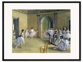 Gerahmter Kunstdruck Ballettsaal der Oper in der Rue Peletier