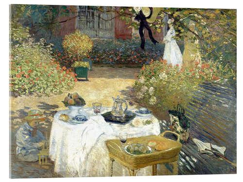 Stampa su vetro acrilico Il pranzo: il giardino di Monet ad Argenteuil