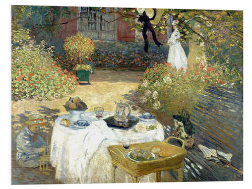 PVC print De lunch (in de tuin van Monet in Argenteuil)