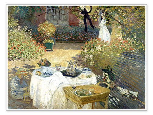 Póster El almuerzo (en el jardín de Claude Monet en Argenteuil)