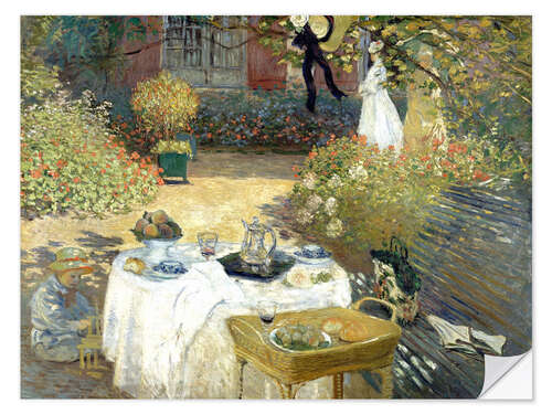 Vinilo para la pared El almuerzo (en el jardín de Claude Monet en Argenteuil)