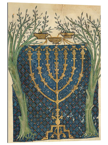 Galleritryck Illumination of a menorah