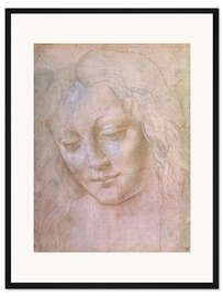 Gerahmter Kunstdruck Kopf einer Frau