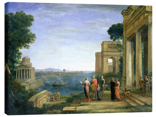 Canvas print Aeneas and Dido in Carthage