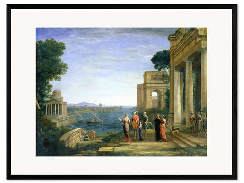 Kehystetty taidepainatus Aeneas and Dido in Carthage