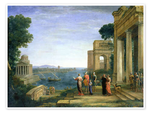 Poster Aeneas und Dido in Karthago