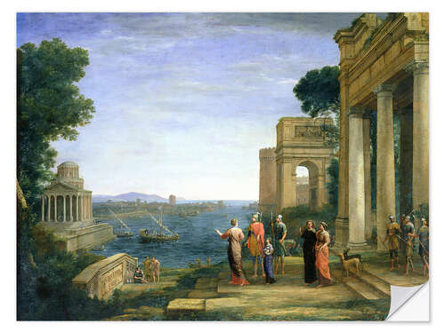 Selvklebende plakat Aeneas and Dido in Carthage