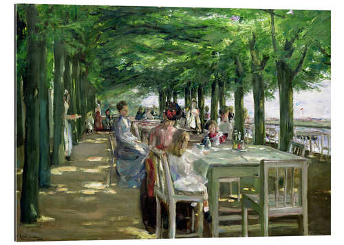 Tableau en plexi-alu Terrasse du restaurant Jacob à Nienstedten au bord de l'Elbe