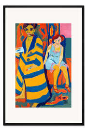 Gerahmter Kunstdruck Selbstporträt mit einem Modell