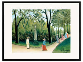 Gerahmter Kunstdruck Der Spaziergang im Jardin du Luxembourg, Denkmal Chopins