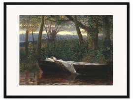 Gerahmter Kunstdruck Die Lady von Shalott