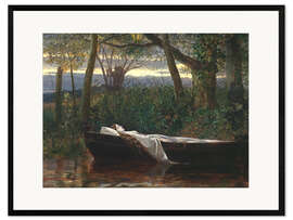 Ingelijste kunstdruk The Lady of Shalott