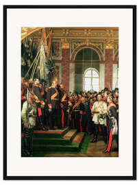 Gerahmter Kunstdruck Die Proklamation Wilhelms als Kaiser des neuen Deutschen Reiches