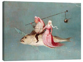 Stampa su tela  Trittico delle Tentazioni di sant&#039;Antonio (dettaglio) - Hieronymus Bosch