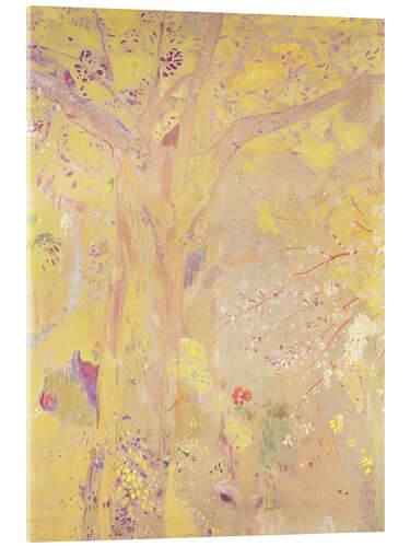 Acrylic print Yellow Tree