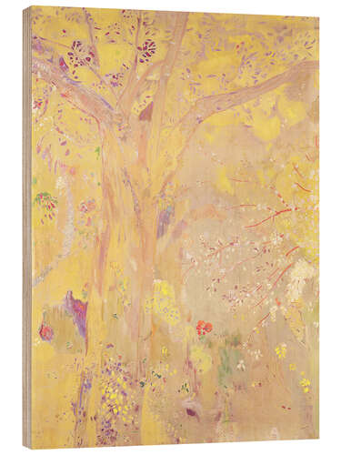 Stampa su legno Yellow Tree