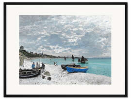 Gerahmter Kunstdruck Strand von Sainte-Adresse