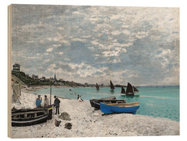 Stampa su legno  Spiaggia a Sainte-Adresse - Claude Monet