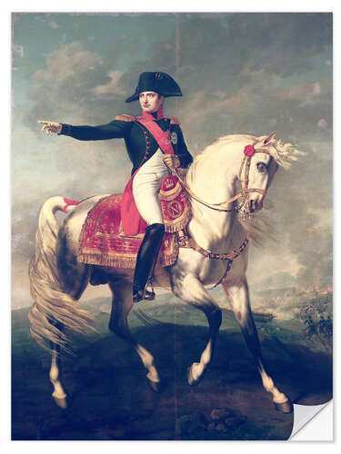 Selvklæbende plakat Equestrian Portrait of Napoleon I