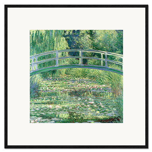 Impressão artística com moldura Water Lilies and the Japanese Bridge