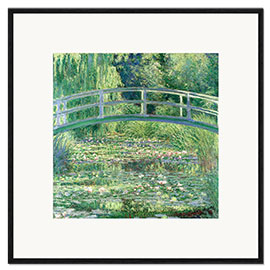 Plakat artystyczny premium w ramie  Water Lilies and the Japanese Bridge - Claude Monet