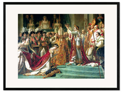Impressão artística com moldura The Coronation of Napoleon (detail)