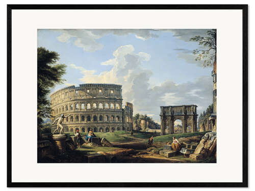 Framed art print The Coliseum and the Arch of Constantine