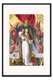 Gerahmter Kunstdruck Jüngstes Gericht, St. Michael, Wiegen der Seelen