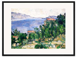Gerahmter Kunstdruck Blick auf Mount Marseilleveyre und der Isle of Maire