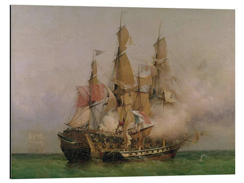 Aluminium print The Taking of the 'Kent' by Robert Surcouf