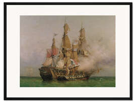 Gerahmter Kunstdruck Die Entführung der "Kent" von Robert Surcouf