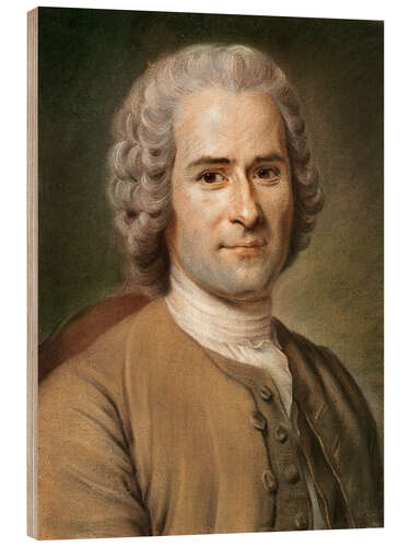 Wood print Jean-Jacques Rousseau